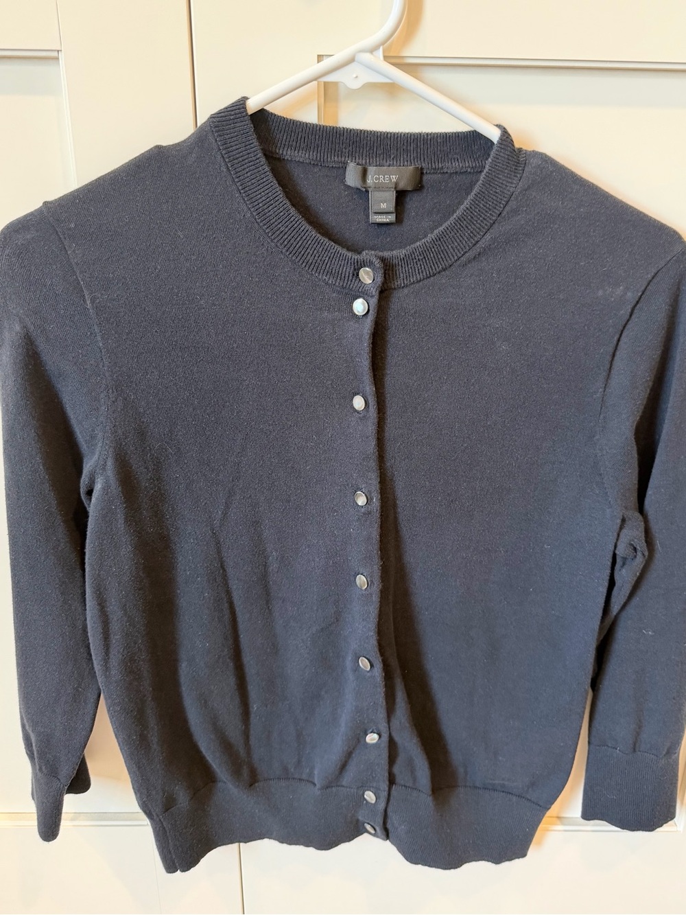 J. Crew Black Jackie Women's Button-Front Cardigan Sweater